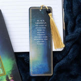 Obsidian crystal bookmark