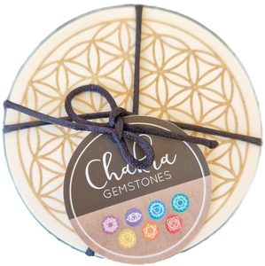 Flower Of Life Box/grid set - With Chakra Gemstones