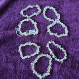 Clear quartz elastic crystal chip bracelet