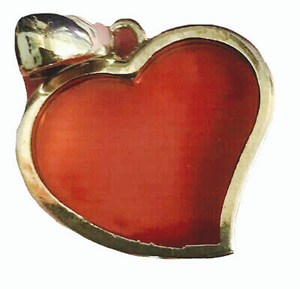 925 silver heart pendant red/heart chakra healing