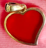 925 silver heart pendant red/heart chakra healing