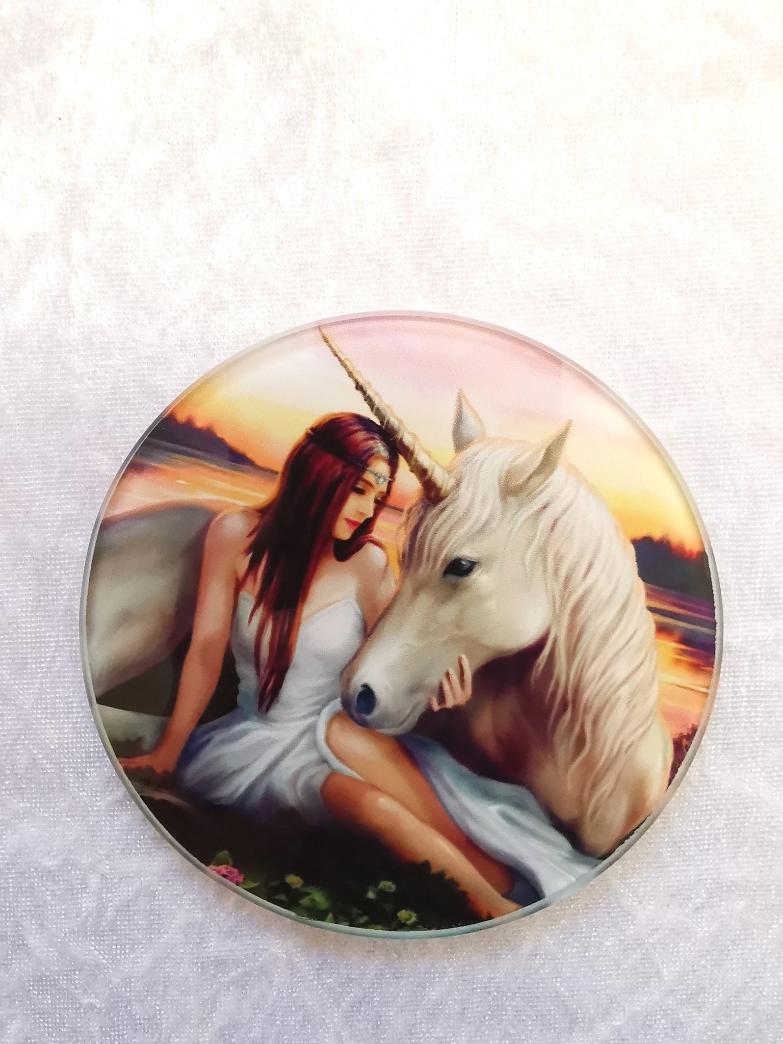 Unicorn Coaster Set Anne stokes WhiteThyme