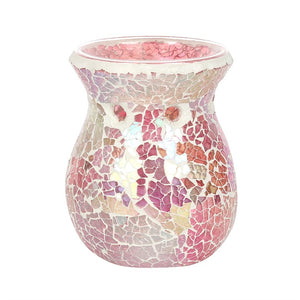 Pink Iridescent Crackle Oil Burner